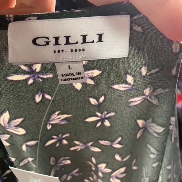 Gilli Green and Blue Floral Dress Womens M New Spring Summer Style#D17155H - Picture 13 of 16